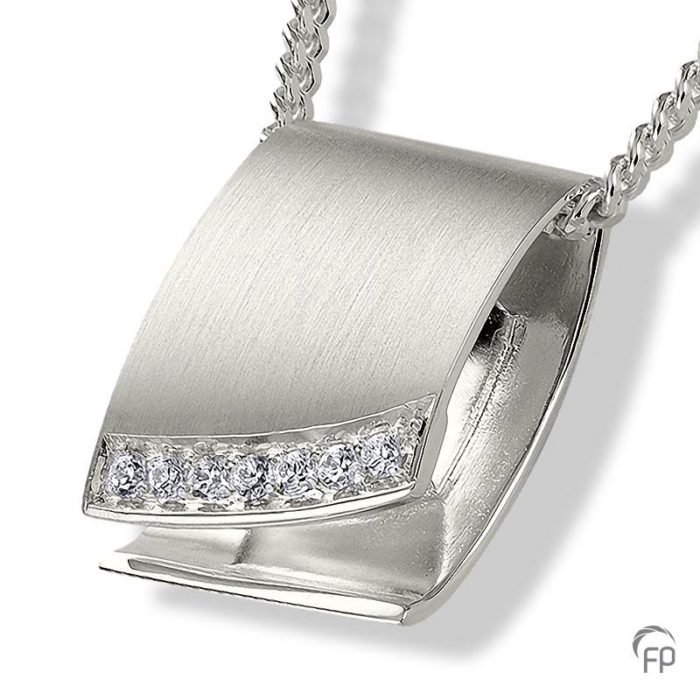 Open Band with Sparkles Cremation Pendant