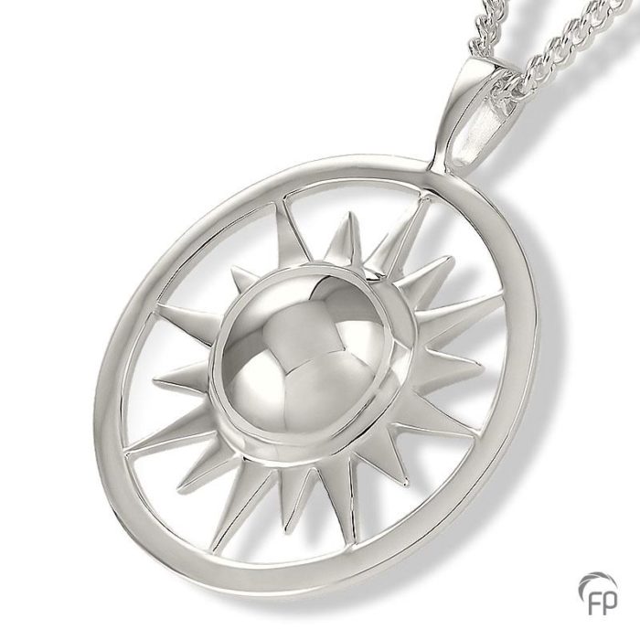 Star in Circle Cremation Pendant