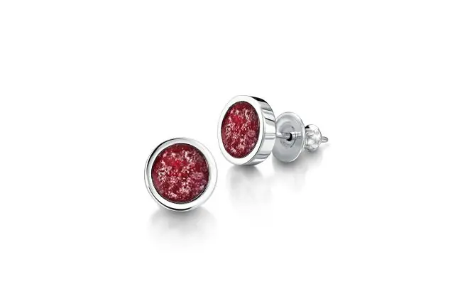 Ruby Earrings - Sterling Silver