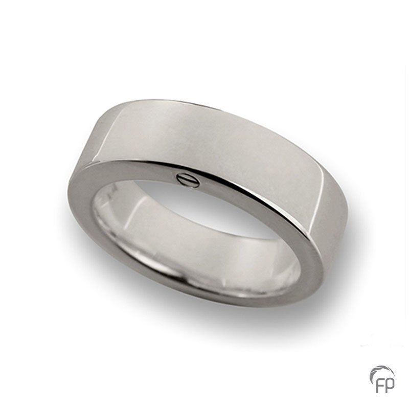 Plain Glossy Silver Ashes Ring - Rowland Brothers Shop