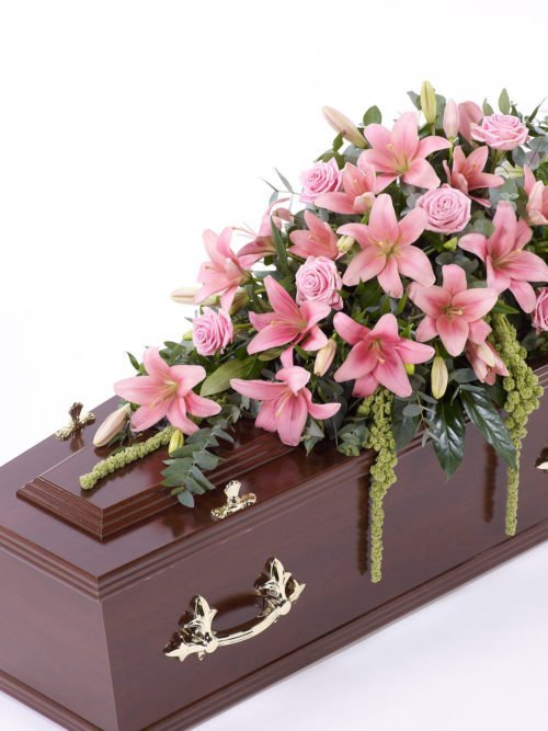 lily rose coffin spray