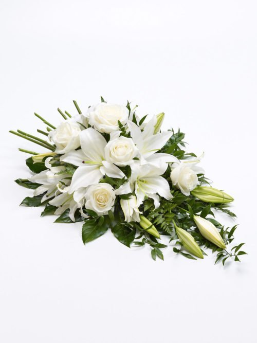 rose & lily funeral spray