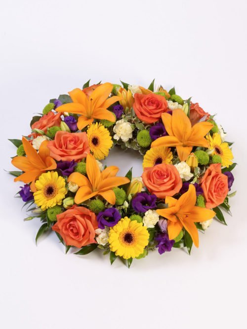 Rose and Lily Wreath VIBRANT