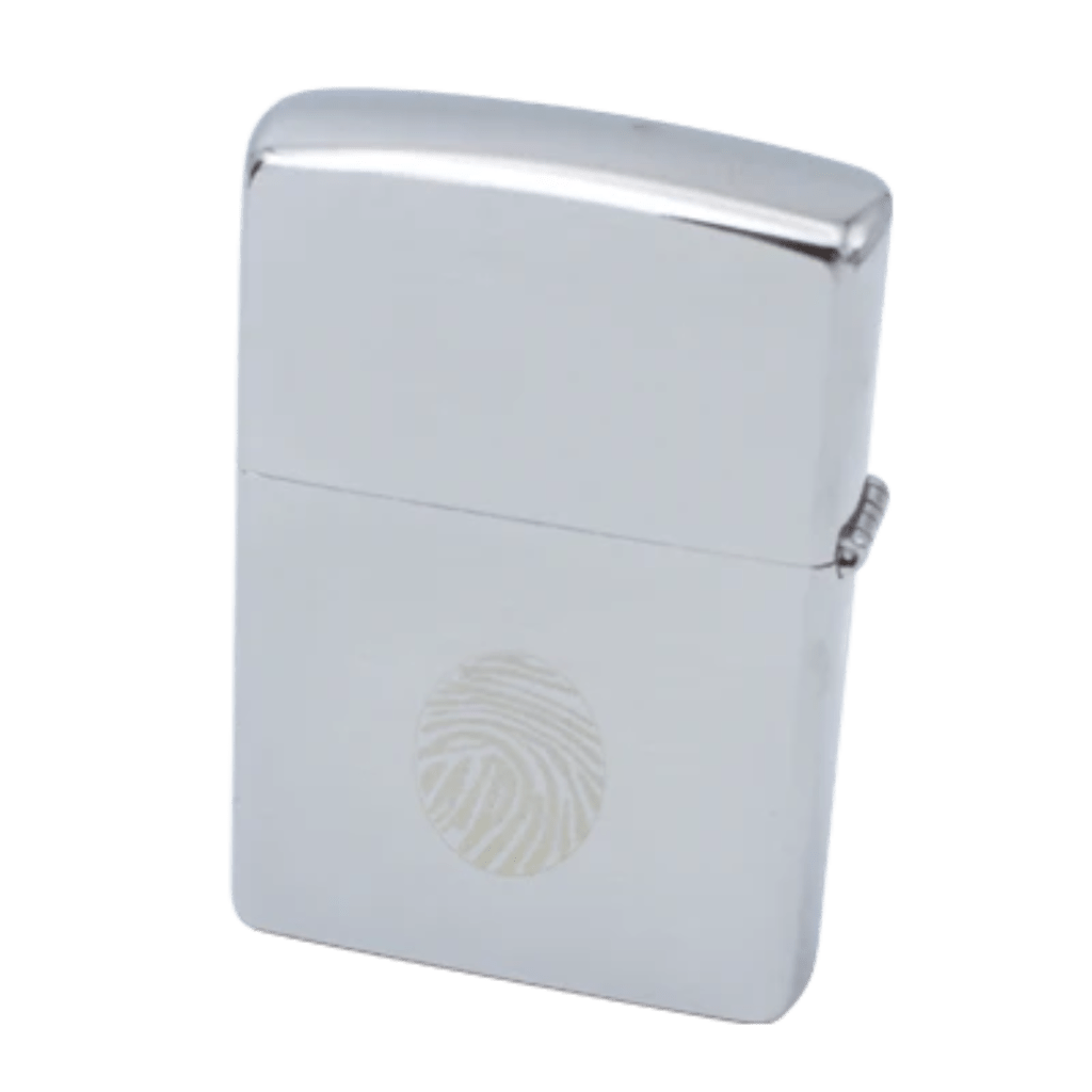 Lighter engraved with fingerprint