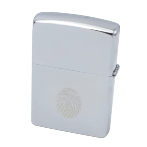 Lighter engraved with fingerprint