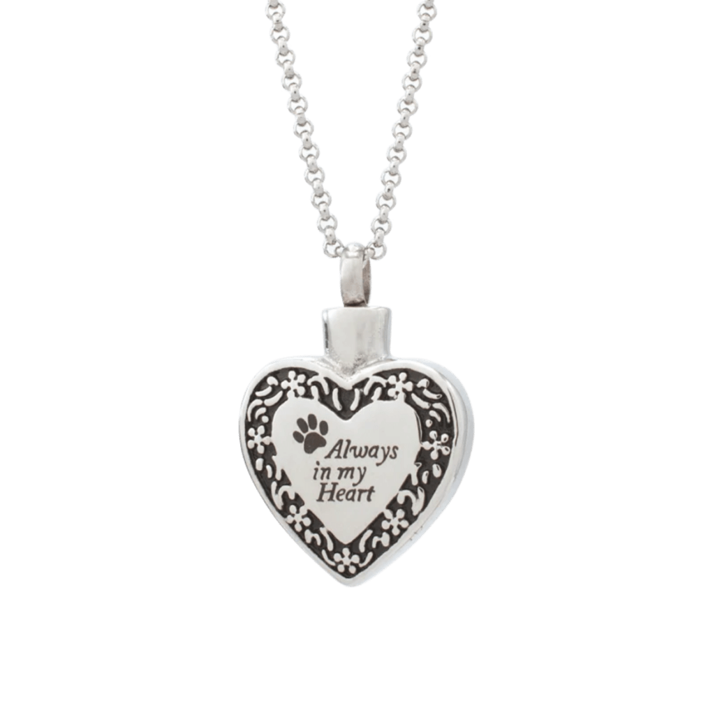 Heart shaped silver pendant