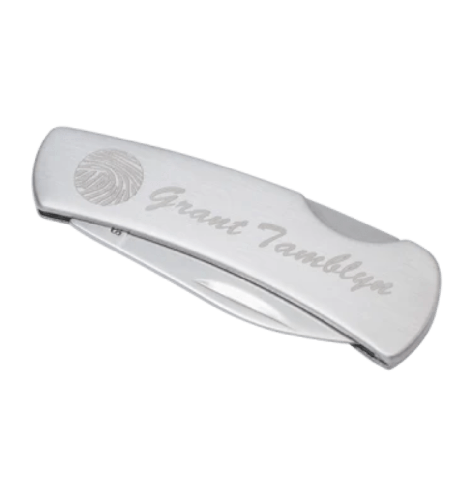 Engraved pocket knife
