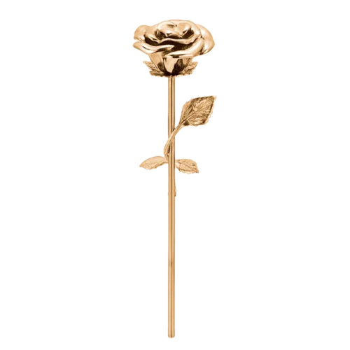 Brass rose sculpture